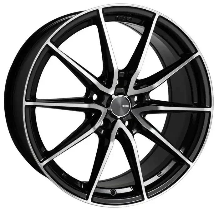 Enkei DRACO 17×7.5 5×114.3 38mm Offset 72.6mm Bore Black Machined Wheel