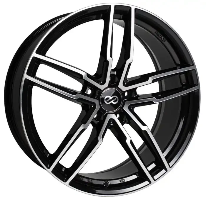Enkei SS05 17×7.5 5×100 45mm Offset 72.6mm Bore Black Machined Wheel