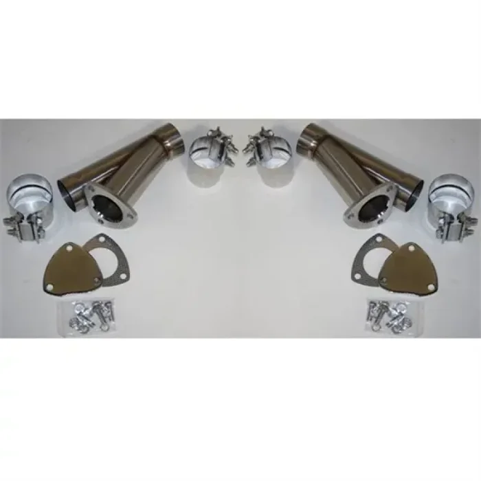 Granatelli 2.25in Stainless Steel Manual Dual Exhaust Cutout Kit w/Slip Fit & Band Clamp