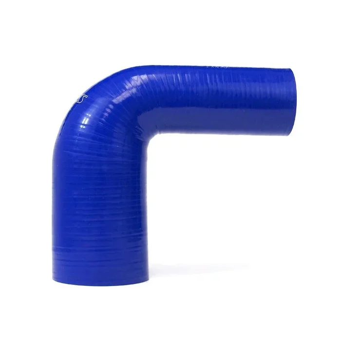HPS 2.5 ” – 3 ” ID High Temp 4-ply Reinforced Silicone 90 Degree Elbow Reducer Hose Blue (63mm – 76mm ID)