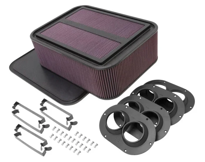 K&N Custom Racing Assembly Generation 2 Carbon Fiber Air Box – Large w/ 2.50in Air Horn