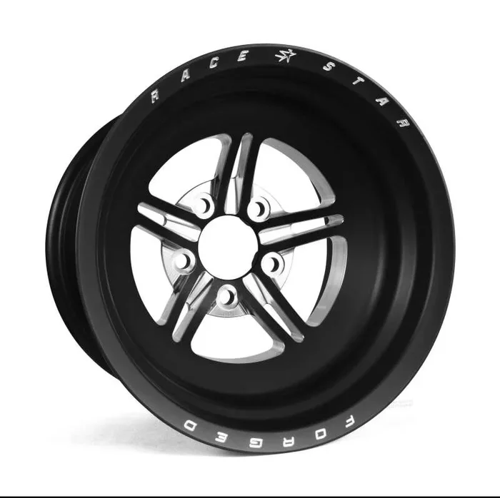 Race Star 63 Pro Forged 15×12 NBL Sportsman 5×4.75 BC / 2.00 BS Wheel – Black Anodized/Machined
