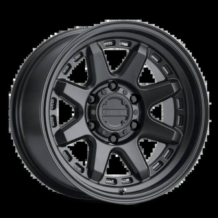 Raceline 947B Scout 15x8in / 5×114.3 BP / -24mm Offset / 78.1mm Bore – Satin Black Wheel