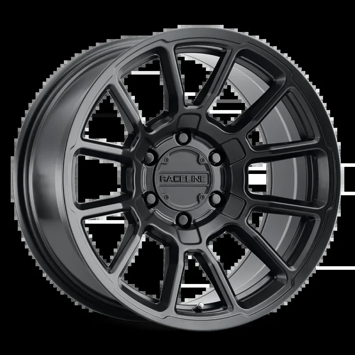 Raceline 950B Gauge 15x8in / 5×139.7 BP / -24mm Offset / 106.5mm Bore – Satin Black Wheel