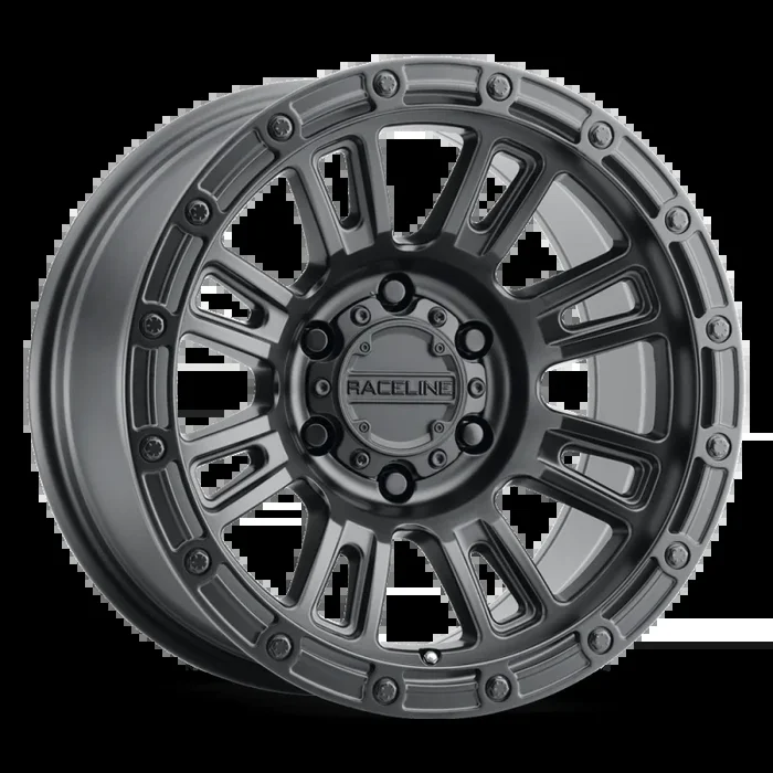 Raceline 956B Compass 17x9in / 6×135 BP / -12mm Offset / 87.1mm Bore – Satin Black Wheel