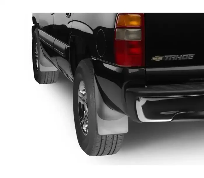 WeatherTech No Drill MudFlaps Chevrolet Tahoe – Black (OE fender flares; will not fit Z71) 110005
